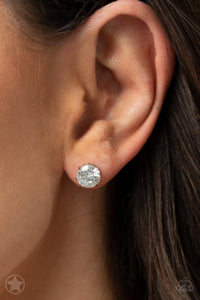 Paparazzi Earring -Just In TIMELESS - White
