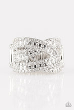 Load image into Gallery viewer, Paparazzi Ring - Back On The Glitter Track - White