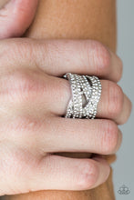 Load image into Gallery viewer, Paparazzi Ring - Back On The Glitter Track - White