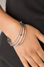 Load image into Gallery viewer, Paparazzi Bracelet - Delicate Decadence - Red