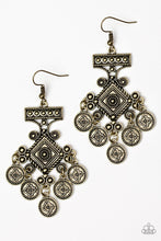 Load image into Gallery viewer, Paparazzi Earring - Unexplored Lands - Brass
