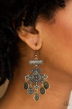 Load image into Gallery viewer, Paparazzi Earring - Unexplored Lands - Brass