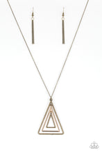 Load image into Gallery viewer, Paparazzi Necklace - TRI Harder - Brass