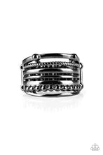 Load image into Gallery viewer, Paparazzi Ring - The STEEL Of Night - Black
