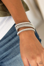 Load image into Gallery viewer, Paparazzi Bracelet - Rollin' in Rhinestones - Silver