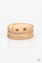 Load image into Gallery viewer, Paparazzi Bracelet - Rollin In Rhinestones - Gold