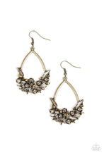 Load image into Gallery viewer, Paparazzi Earring - Crash Landing - Brass