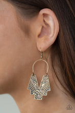 Load image into Gallery viewer, Paparazzi Earring - Alternative ARTIFACTS - Brass