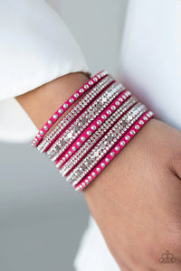 Paparazzi Bracelet - All Hustle and Hairspray - Pink