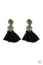 Load image into Gallery viewer, Paparazzi Earring - Tenacious Tassel - Black