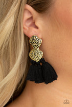 Load image into Gallery viewer, Paparazzi Earring - Tenacious Tassel - Black
