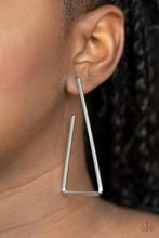 Load image into Gallery viewer, Paparazzi Earring -Go Ahead and TRI - Silver