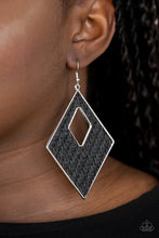 Load image into Gallery viewer, Paparazzi Earring -Woven Wanderer - Black