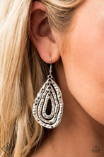 Load image into Gallery viewer, Paparazzi Earring - Metallic Meltdown - Silver
