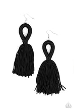 Load image into Gallery viewer, Paparazzi Earring -Tassels and Tiaras - Black