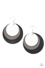 Load image into Gallery viewer, Paparazzi Earring -LEATHER Forecast - Black