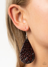 Load image into Gallery viewer, Paparazzi Earring -Everyone Remain PALM! - Brown
