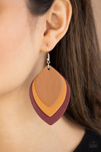 Load image into Gallery viewer, Paparazzi Earring -Light as a LEATHER - Red