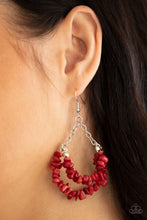 Load image into Gallery viewer, Paparazzi Earring -Rainbow Rock Gardens - Red