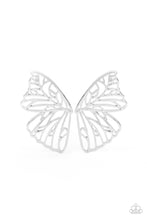 Load image into Gallery viewer, Paparazzi Earring - Butterfly Frills - Silver