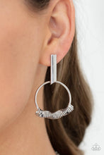 Load image into Gallery viewer, Paparazzi Earring - Set Into Motion - Silver