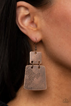 Load image into Gallery viewer, Paparazzi Earring - Tagging Along - Copper