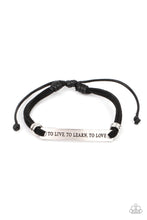 Load image into Gallery viewer, Paparazzi Bracelet - To Live, To Learn, To Love - Black