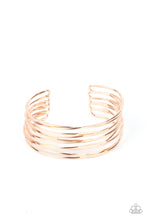 Load image into Gallery viewer, Paparazzi Bracelet - Nerves of Steel - Rose Gold