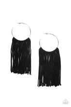 Load image into Gallery viewer, Paparazzi Earring - Flauntable Fringe - Black