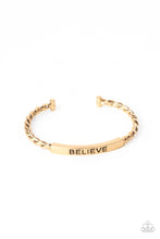 Load image into Gallery viewer, Paparazzi Bracelet - Keep Calm and Believe - Gold
