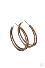 Load image into Gallery viewer, Paparazzi Earring - Rustic Curves - Copper
