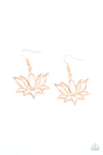 Load image into Gallery viewer, Paparazzi Earring - Lotus Ponds - Rose Gold