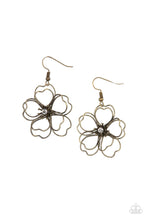 Load image into Gallery viewer, Paparazzi Earring - Petal Power - Brass