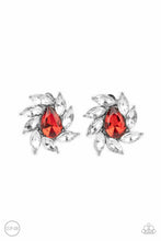 Load image into Gallery viewer, Paparazzi Earring - Sophisticated Swirl - Red Clip-On