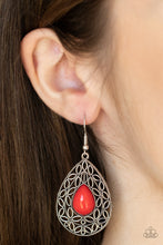 Load image into Gallery viewer, Paparazzi Earring - Fanciful Droplets - Red