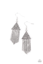 Load image into Gallery viewer, Paparazzi Earring - Pyramid SHEEN - Silver