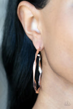Load image into Gallery viewer, Paparazzi Earring - Radiantly Warped - Rose Gold