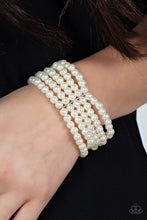 Load image into Gallery viewer, Paparazzi Bracelet - A Pearly Affair - White