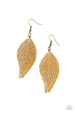 Load image into Gallery viewer, Paparazzi Earring - Leafy Luxury - Brass