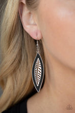 Load image into Gallery viewer, Paparazzi Earring - Leather Lagoon - Black