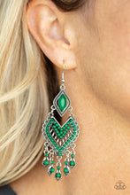 Load image into Gallery viewer, Paparazzi Earring - Dearly Debonair - Green