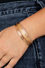 Load image into Gallery viewer, Paparazzi Bracelet - This Girl is on WIRE - Gold