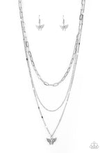 Load image into Gallery viewer, Paparazzi Necklace - Bountiful Butterflies - White