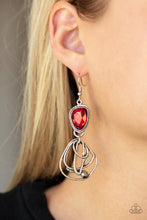 Load image into Gallery viewer, Paparazzi Earring - Galactic Drama - Red