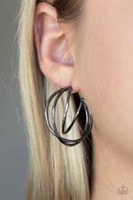 Load image into Gallery viewer, Paparazzi Earring - City Contour - Black