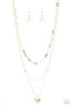 Load image into Gallery viewer, Paparazzi Necklace - Bountiful Butterflies - Gold