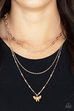 Load image into Gallery viewer, Paparazzi Necklace - Bountiful Butterflies - Gold
