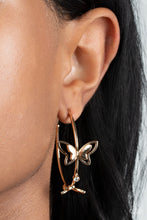Load image into Gallery viewer, Paparazzi Earring - Full Out Flutter - Gold