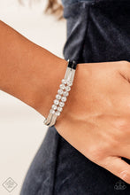 Load image into Gallery viewer, Paparazzi Bracelet - Doubled Down Dazzle - White