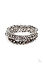 Load image into Gallery viewer, Paparazzi Bracelet - Gutsy and Glitzy - Silver